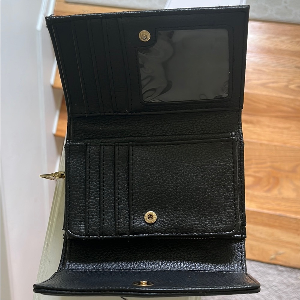 Steve Madden Black Textured Wallet - Picture 2 of 5